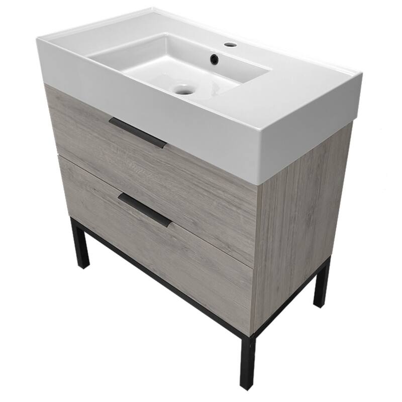 Nameeks Derin-3217 Derin 32" Free Standing Single Basin Vanity Set