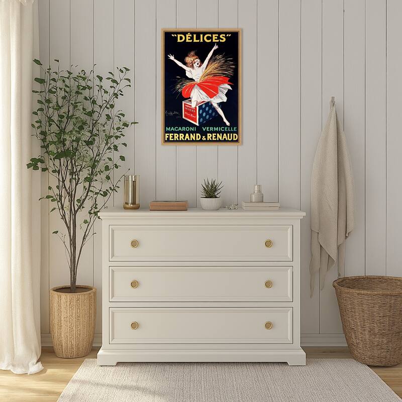 Delices, 1923 by Leonetto Cappiello (16 x 23 in.), Framed Canvas Wall Art Print