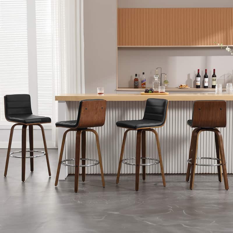 26"/29" Faux Leather Swivel Bar/Counter Stools, Set of 2/3