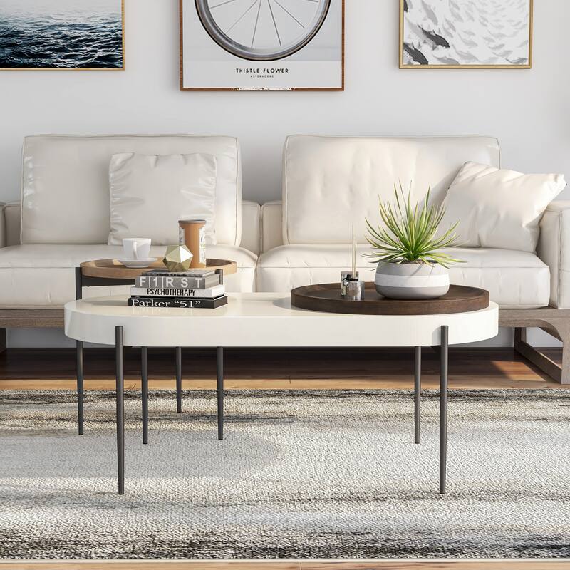 Wicklow Contemporary 47-inch Steel 2-Piece Table Set by Furniture of America