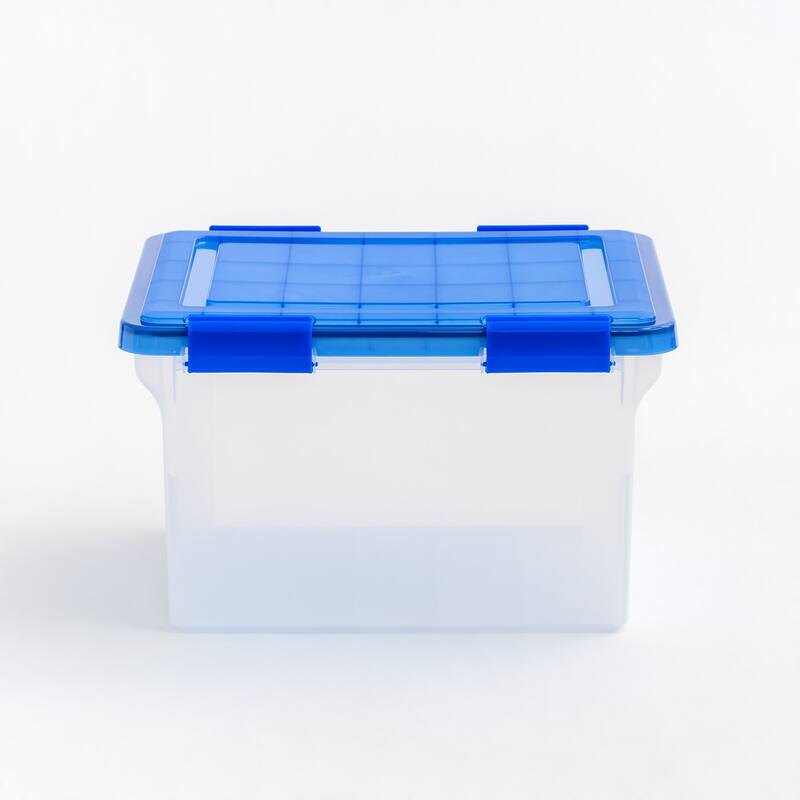 IRIS USA® ULTIMATE CLEAR File Boxes 32 Qt Buckle Lid - Clear - Set of 3