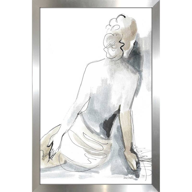 "Neutral Seated Nude" Print on Acrylic.