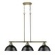 preview thumbnail 7 of 7, Golden Lighting 3602-3LP AB Duncan 3 Light 40" Wide Linear Pendant