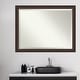 preview thumbnail 19 of 33, Beveled Wood Bathroom Wall Mirror - Lara Bronze Frame - Lara Bronze