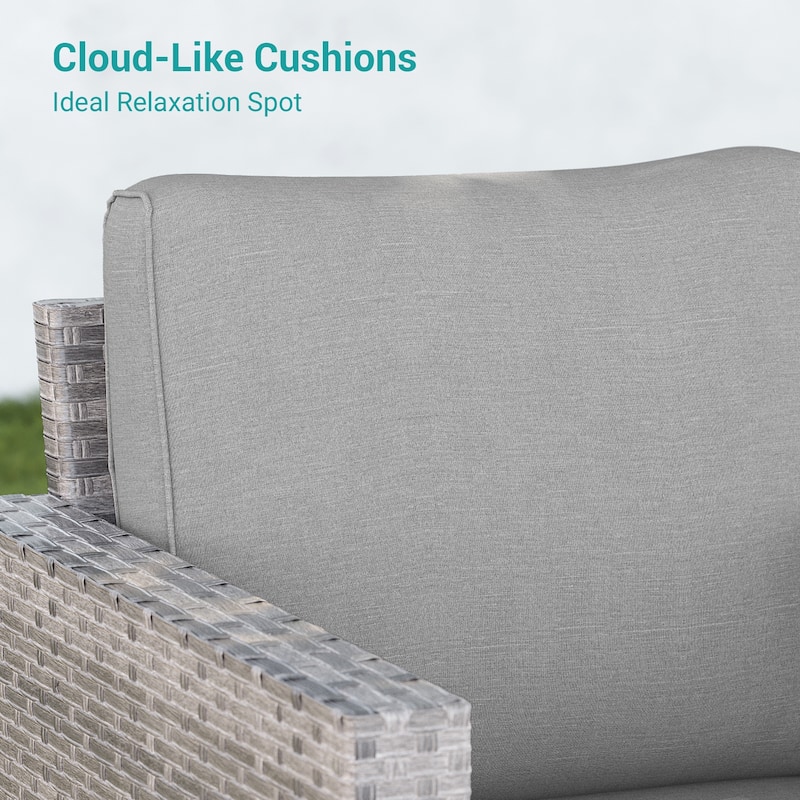 BONOSUKI Patio Outdoor Couch,3-Seater Furniture with Removable Cushion