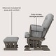 preview thumbnail 24 of 36, Forever Eclectic Cozy Glider Rocker and Ottoman