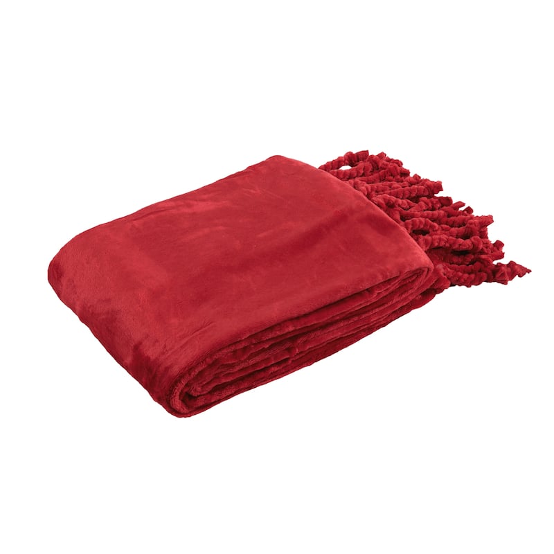 Rope Braided Flannel Fleece Throw