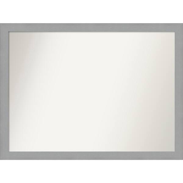 Choose Your Custom Size 32 In Short Side Brushed Nickel Framed Bathroom Wall Mirror Overstock 32167291