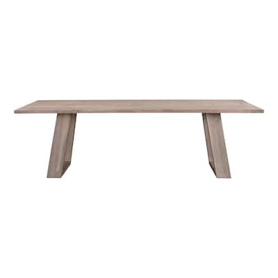 Aurelle Home Tina Modern Solid Acacia Wood Dining Table