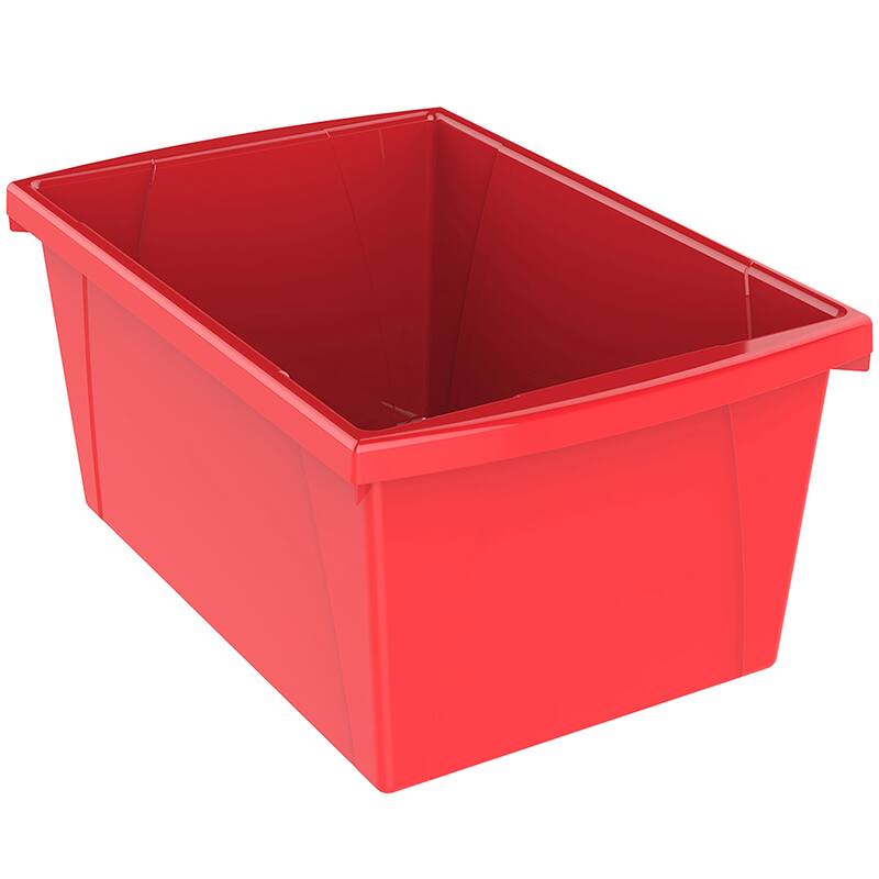 Storex Medium Classroom Storage Bin, Red, Pack of 2