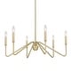 preview thumbnail 1 of 7, Golden Lighting 3690-6 Kennedy 6 Light 30" Wide Taper Candle Style Brushed Champagne Bronze
