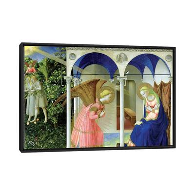 iCanvas "The Annunciation, Convent of Santo Domenico in Fiesole, 1426 (Museo del Prado)" by Fra Angelico Framed Canvas Print