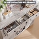preview thumbnail 14 of 33, Farmhouse Bar Cabinet, Coffee/Wine Bar Cabinet w/Wine & Glass Rack