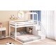 preview thumbnail 7 of 15, Convertible Twin/Full Bunk Bed with Staircase and Moveable Shelves