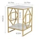 preview thumbnail 5 of 7, Sintered Stone End Coffee Table 2 Tier Side Table With Storage Shelf - 15.75x15.75x22.83 inch