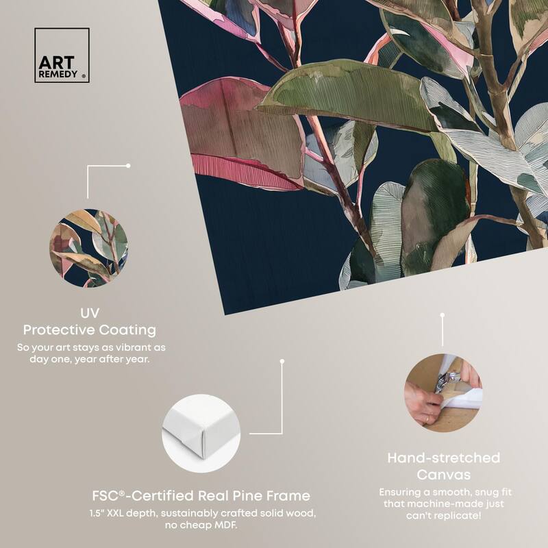 Fuchsia Frond II Canvas by Art Remedy, Gallery Wrapped
