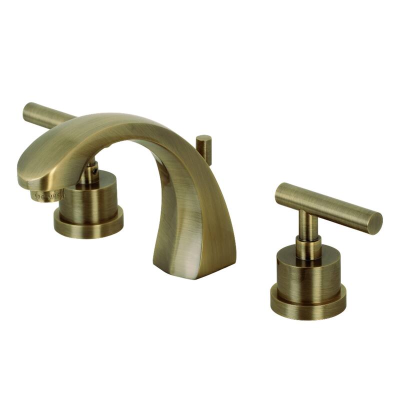 Kingston Brass Manhattan 8 in. Widespread Bathroom Faucet - Antique Brass