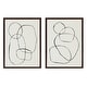 preview thumbnail 15 of 40, Kate and Laurel Sylvie Modern Circles Framed Canvas Set by Teju Reval 2 Piece 18x24 Walnut Brown