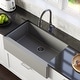 preview thumbnail 7 of 65, Karran Farmhouse/Apron-Front Quartz Single Bowl Kitchen Sink Kit
