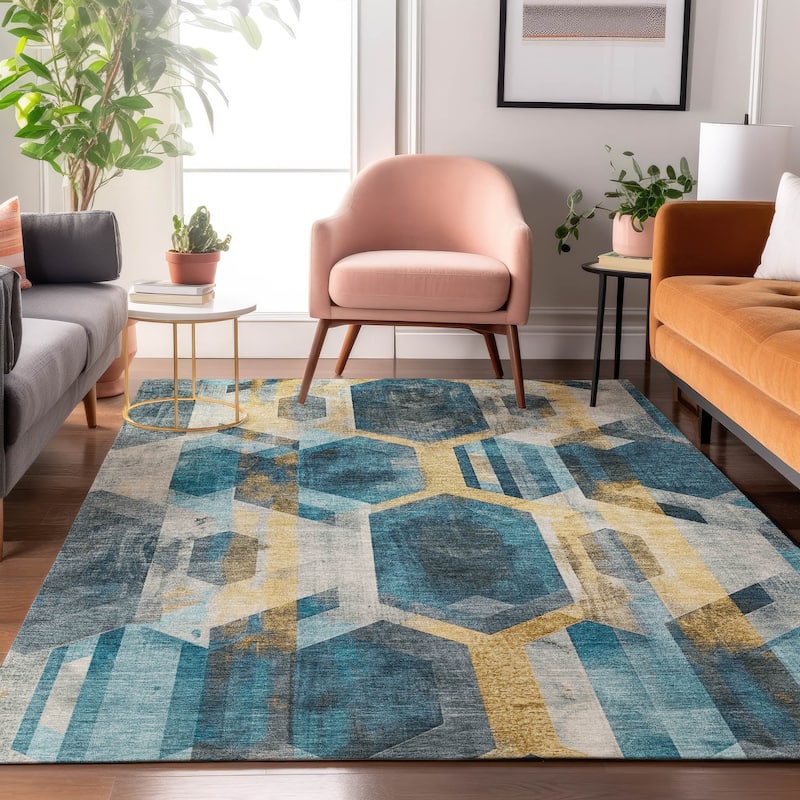 Premium Washable Super Soft Contemporary Glam Mayfield Rug