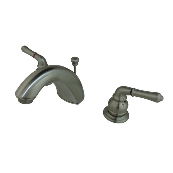 Kingston Brass FB95 1.2 GPM Widespread Bathroom Faucet with Pop-Up Drain Assembly and Metal Handles