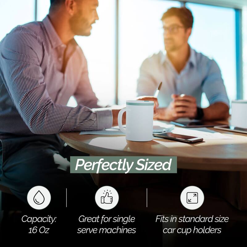 Copco Iconic Plastic Double Wall Insulated Desk Mug with Lid - 16 oz