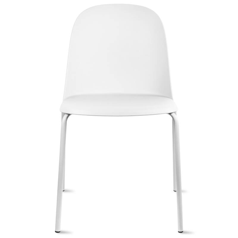 Set of 2 Plastic Dining Chairs For Kitchen Office Business Cafe Guest Waiting Room Event Party Outdoor Patio Hotel