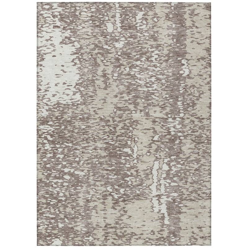 HomeRoots Abstract Transitional Rectangle Outdoor Rug