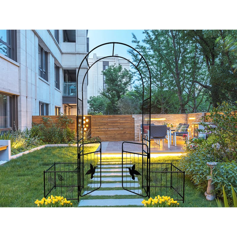 Metal Arch Garden Arbor Trellis