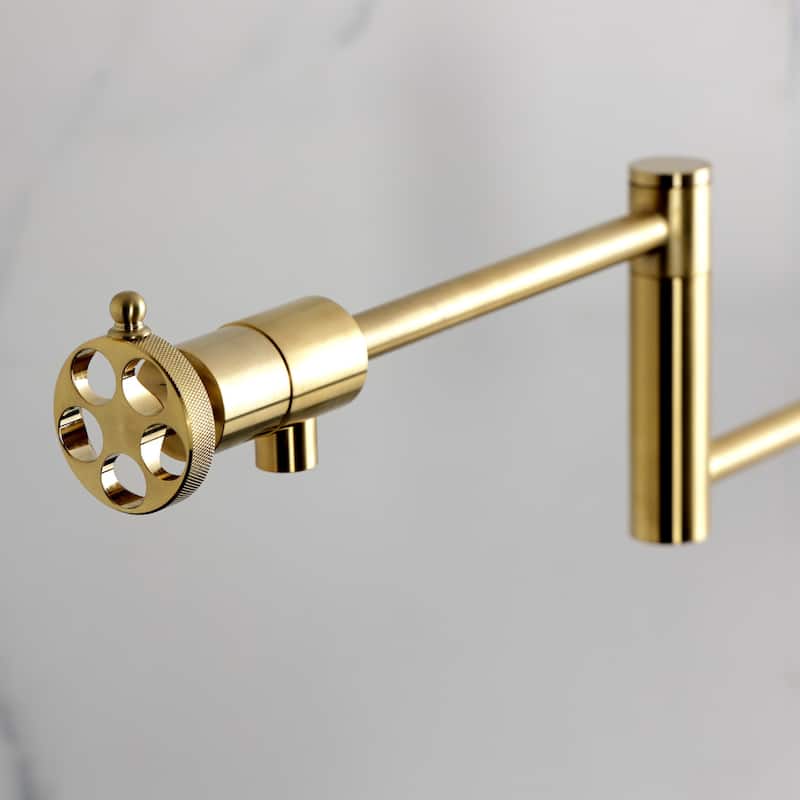 Wendell Two-Handle 1-Hole Wall Mount Pot Filler Faucet