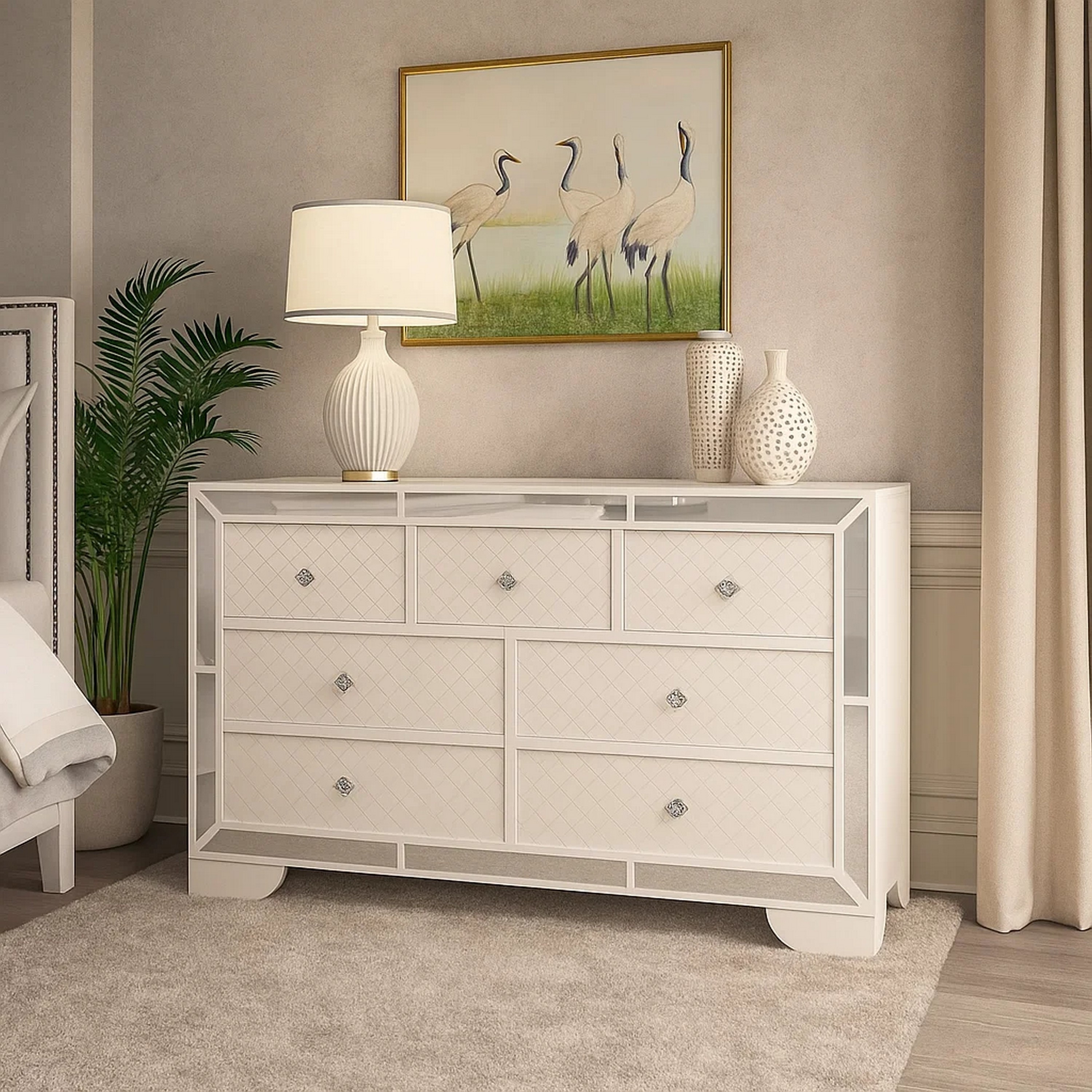 dresser ivory Bianca Chip Carved 3 Drawer Dresser, Sand Beige & - daals One (1) dresser [Stylish Storage Solution] This 7 Barocco Double Dresser (Ivory) by