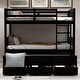 preview thumbnail 37 of 48, Multifunctional Trundle Bunk Bed - Twin Over Twin w/Trundle