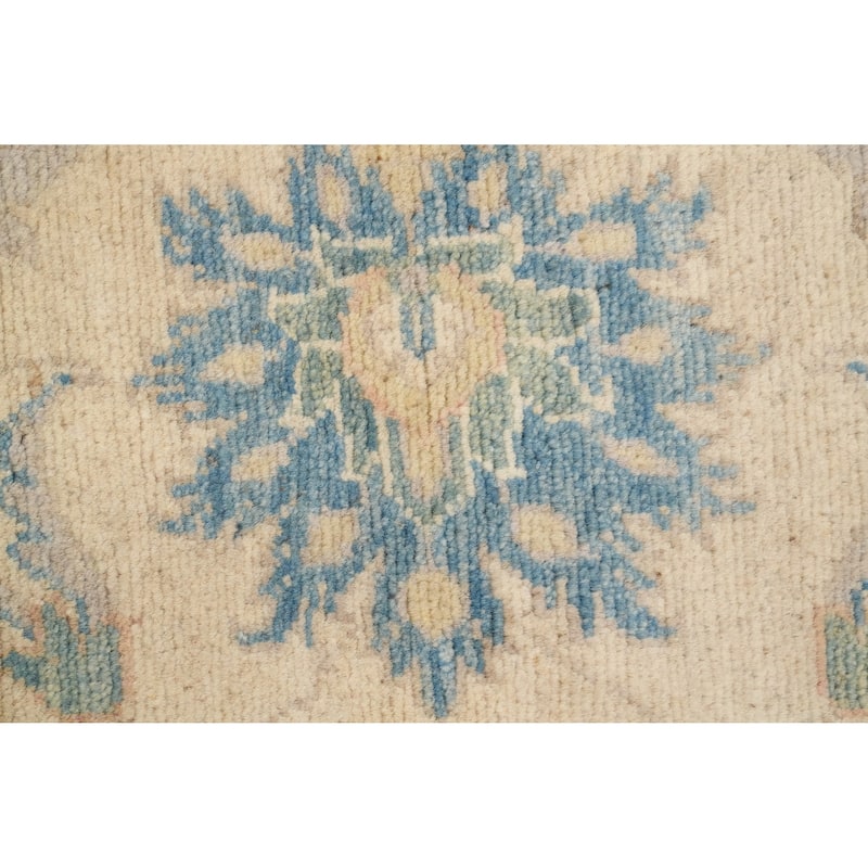 Hand Knotted Oriental 100% Wool Carpet Traditional Floral Navy Blue & Blues Kazak Area Rug - 11' 8'' X 9' 1''