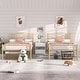preview thumbnail 9 of 21, VECELO Modern Twin Size Metal Kids Bed Frame Without Box Spring, Twin Size Bed Set of 2 Gold