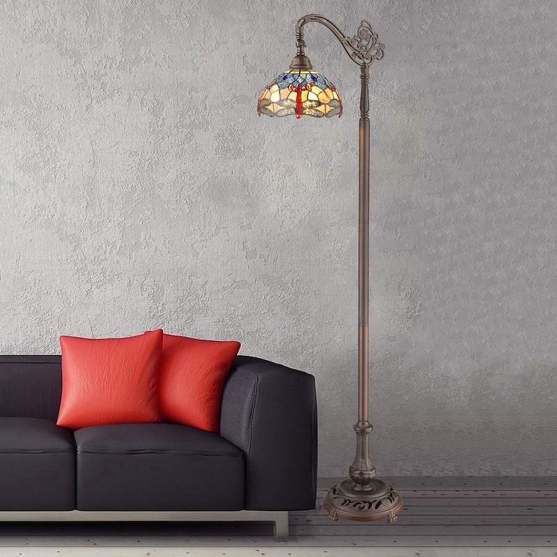 Tiffany-style Dragonfly Floor Lamp