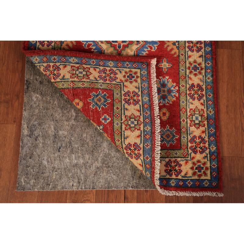 Red Kazak Oriental Accent Rug Hand-Knotted Wool Carpet - 2'0" x 3'0"