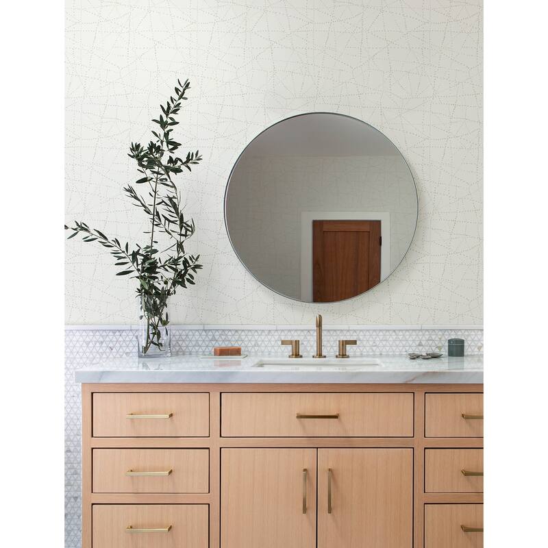 A-Street Prints Alcott Ivory Dotted Wallpaper