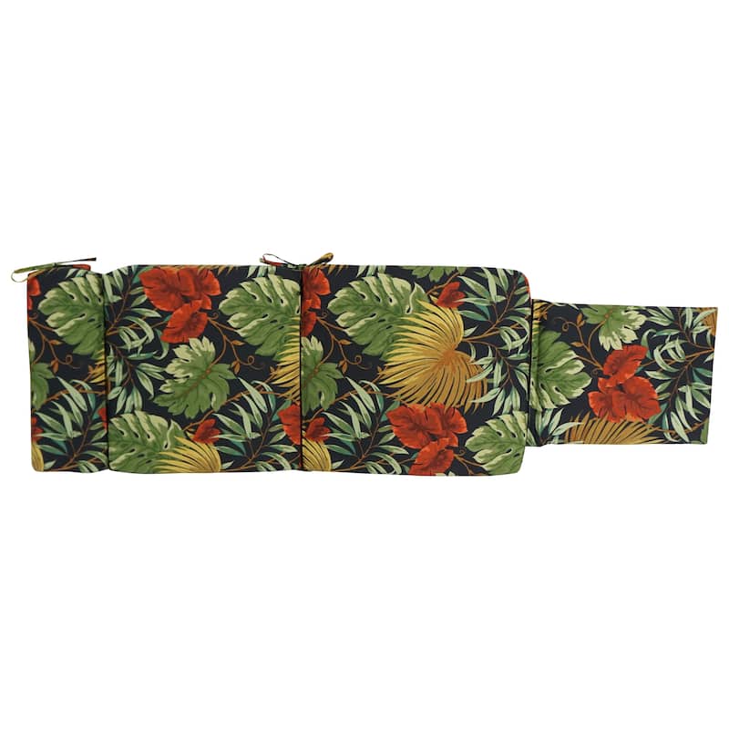 Blazing Needles All-Weather Indoor/Outdoor Steamer Deck Lounger Cushion - 72 x 20