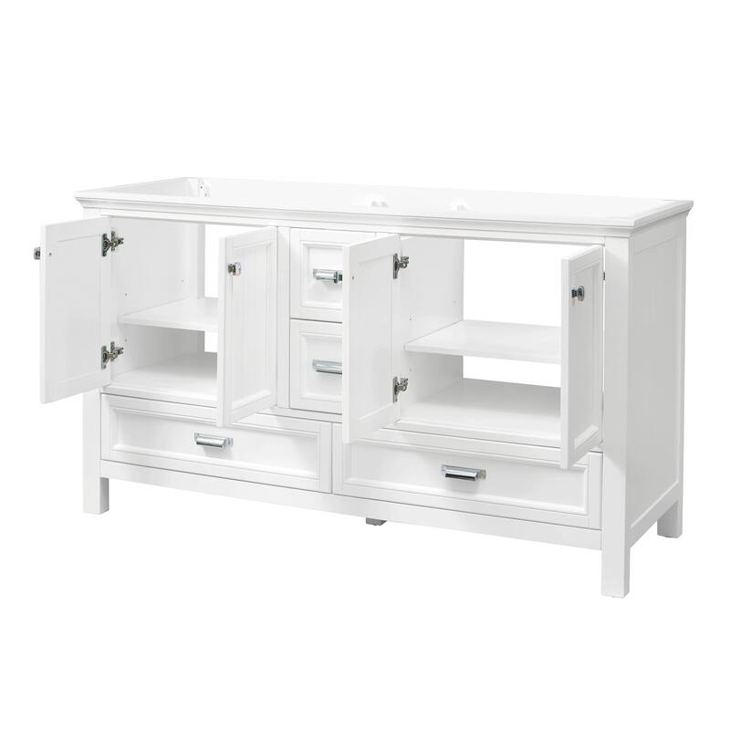 CRAFT + MAIN BAVT6122D-QBG Brantley 60" Free Standing Double Basin