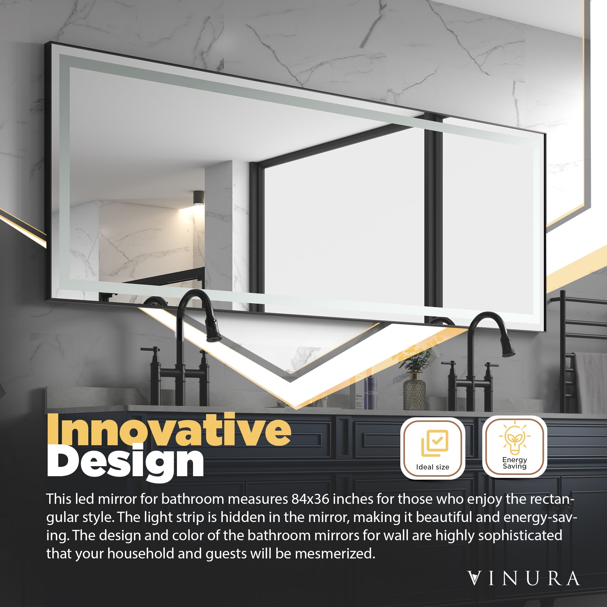 Mirror outlet with lights