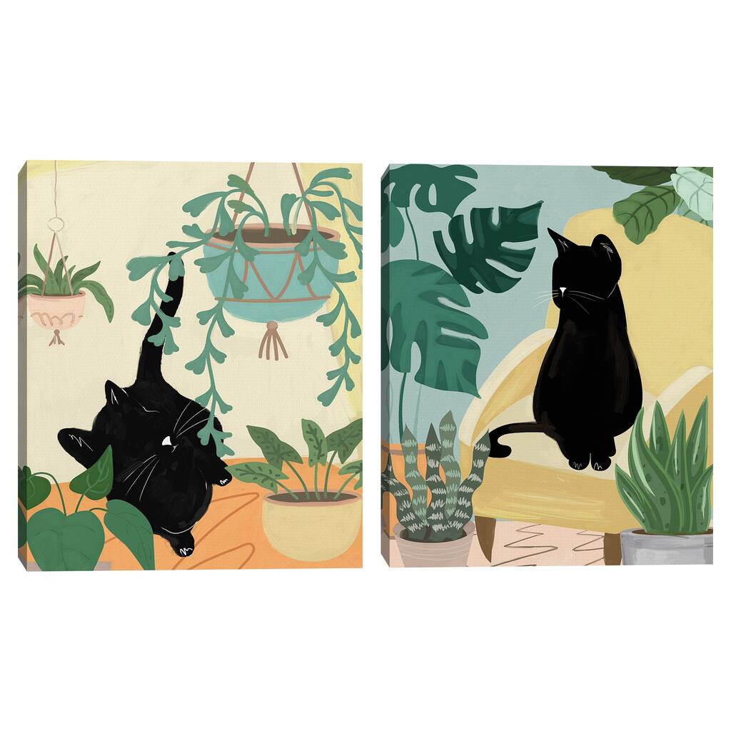 Jungle Cats I - II by Studio Arts Canvas Art Prints
