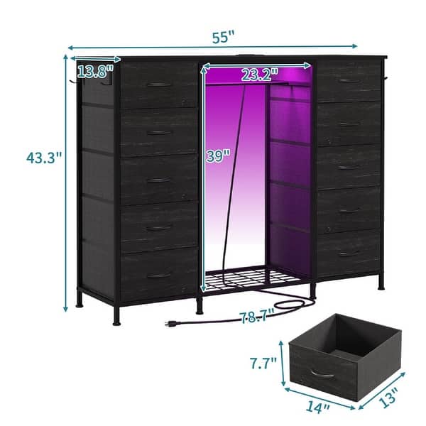 dimension image slide 0 of 2, 10 Drawers Dresser for Bedroom