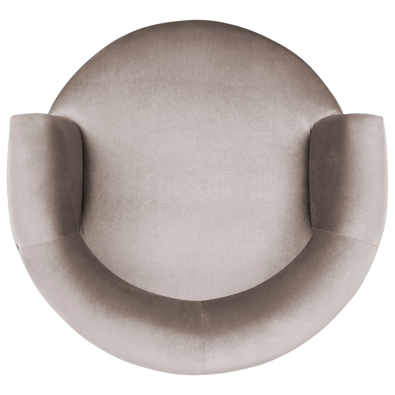 SAFAVIEH Nikki Mid-Century Modern Manet Velvet Hazelwood Club Chair - 32" x 30.5" x 30" - 32Wx31Dx30H