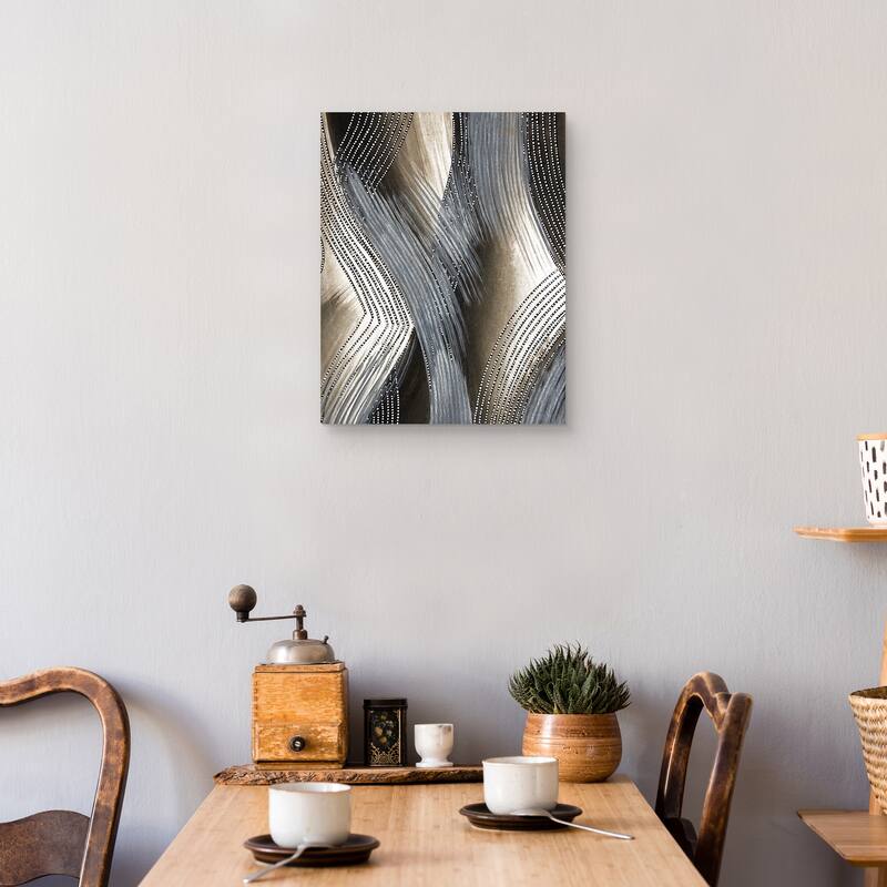 Gilded Strokes REV by Belle Maison Canvas Art Print