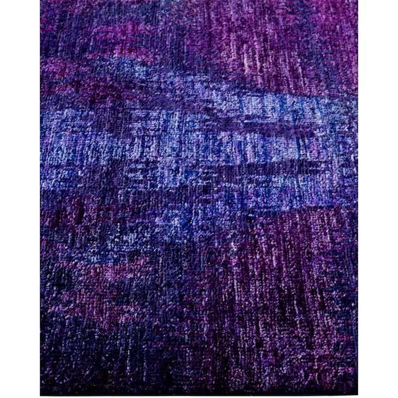 Contemporary Overdyed Wool Hand Knotted Runner - 2' 7" x 6' 0"