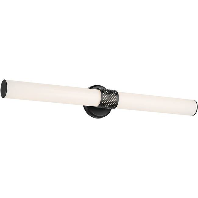 Kichler 55193LED Sashi 32" Wide LED Bath Bar with White Glass Shade - Black