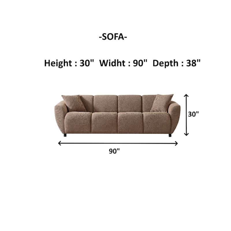 Timo 4 Pieces Living Room Sets 2 Sofa 2 Chair