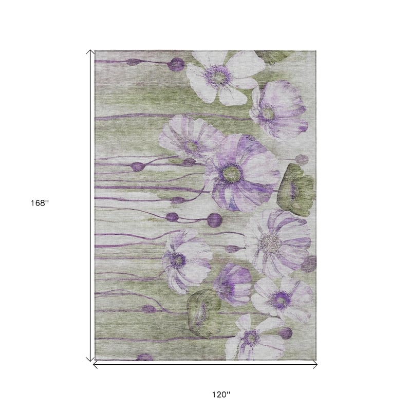 HomeRoots Floral Transitional Rectangle Outdoor Rug