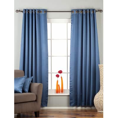 Blue Ring / Grommet Top blackout Curtain / Drape / Panel - Piece