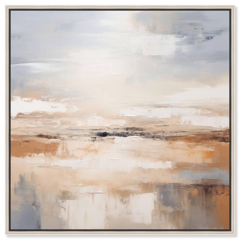 Coastal Calm Canvas by Art Remedy - Silver - 20" x 20"